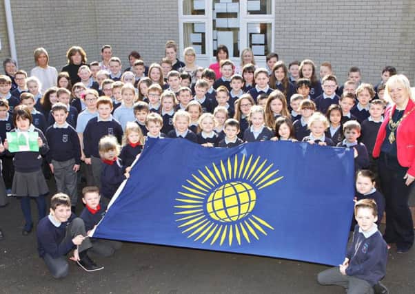 Causeway Coast and Glens Borough school children from Garvagh Primary School joined The Mayor, Councillor Michelle Knight-McQuillan to raise the Commonwealth flag on Monday 14 March, Commonwealth Day Further information on Fly a Flag for the Commonwealth 2016 please visit www.flyaflagforthecommonwealth.co.uk.