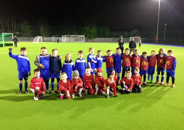 Northend's  four U8 teams after their Irish FA Small sided games tournament at Ballymena Showgrounds.
