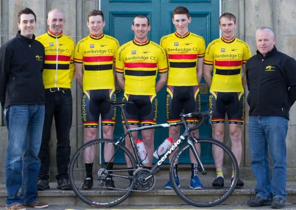 Banbridge CC Tour of the North Team: (Left to right)  Aaron Wallace, Simon Curry, Lindsay Watson, Matthew Adair, James Curry, Gareth McKee, Maurice Mayne.