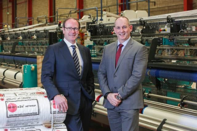 Pictured at UPU Industries Dromore production facilities are CEO Phillip Orr and International Sales Director Gary Millar. Pic by Brian Thompson Photography