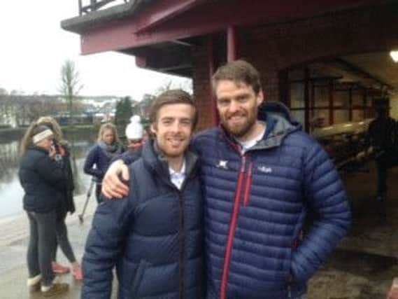 Joel Cassells and Alan Campbell pictured at Bann Rowing Club on Boxing Day.