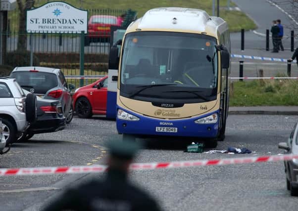 Press Eye - Belfast - Northern Ireland - 21st March 2015

Scene of shooting at St Brendan's Primary School in Cragaivon, Co Armagh this afternoon.

Photo by Kelvin Boyes / Press Eye.