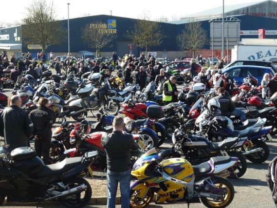 Bikers get ready for the Easter Egg Run. (Submitted Picture).