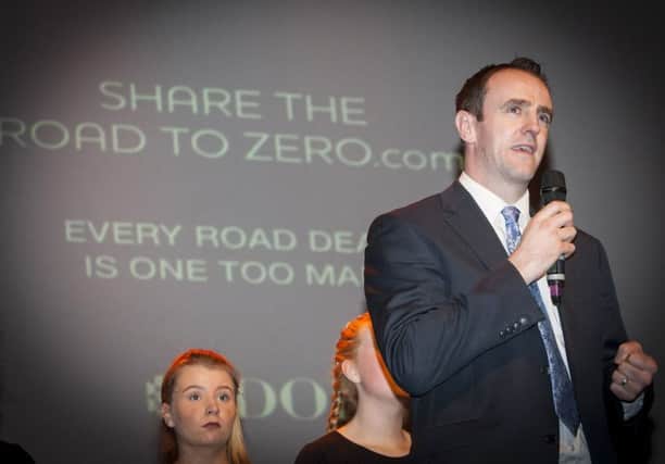 Mark H. Durkan, Minister for the Environment, addressing the attendance at Wednesday's event in the Millennium Forum.