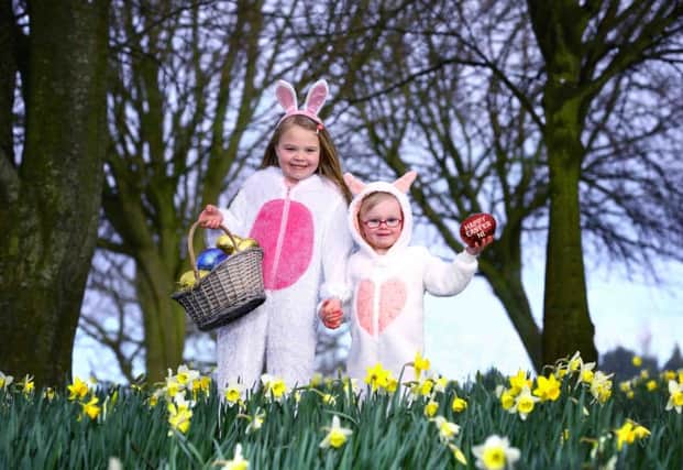 Lucy (9) and Tilly (4) Hunniford are ready for some egg-citing family fun this Easter.