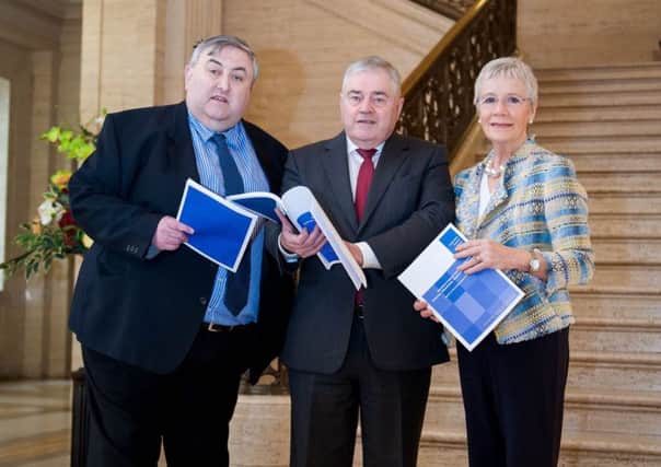 Photo caption: The Independent Financial Review Panel members, Alan McQuillan, is pictured alongside Patrick McCartan, (Chair) and Dr Henrietta Campbell.