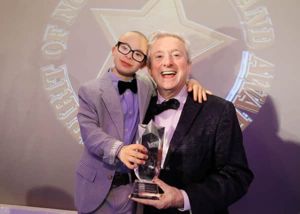 Spirit of Northern Ireland overall winner 2015 Jay Beatty with Louis Walsh at last year's event. c/o press eye INLT-13-705-con