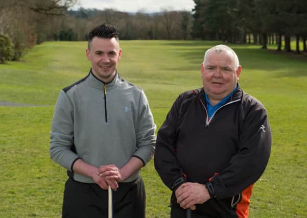 Ryan McKee and Connie Wilson during a recent round at Carrickblacker.INPT1016-403