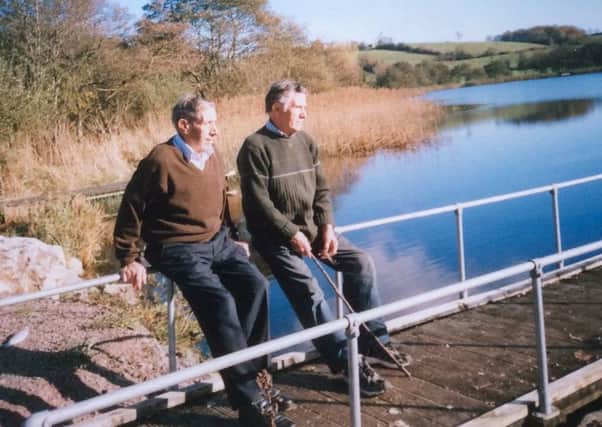 Barney Heaney and his brother Willie John relaxing at Whitelough a couple of decades ago