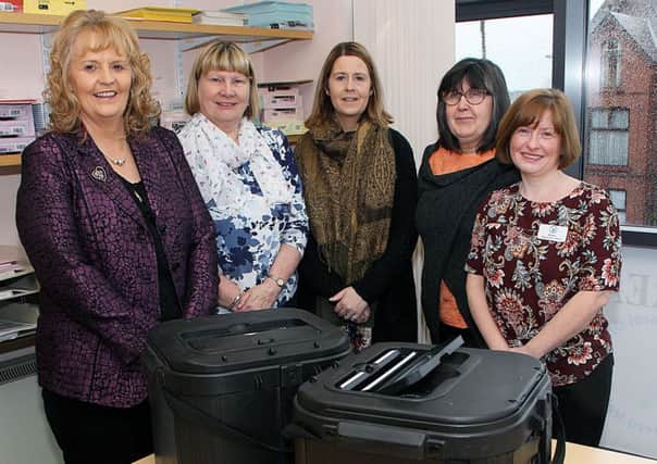 The Ballymena Electoral staff Rae Kirk, Hilda McDonald, Mandy Hassan, Annette McConkey and Karen Barbour. INBT 15-831H