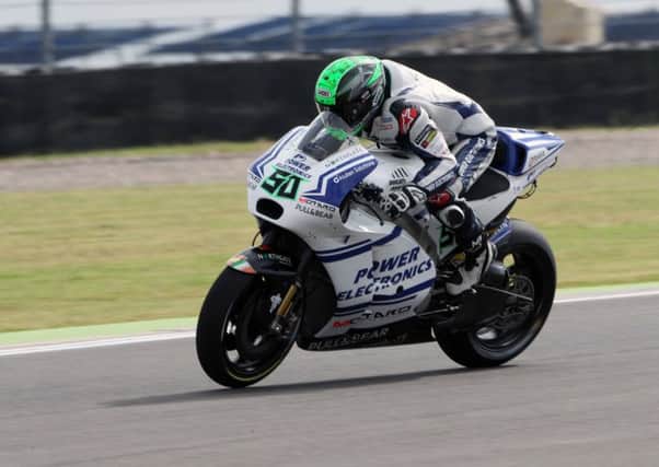 Eugene Laverty on the Aspar Ducati in Argentina.