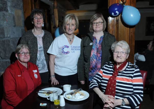 In attendance at the Cancer Research UK Maghera branch Big Breakfast held in Walsh's Hotel were Anne, Martha, Violet, Carol and Florey.INMM1015-397