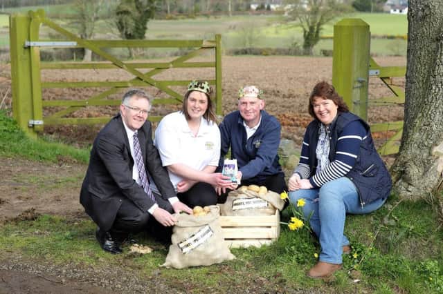 (L-R): Ivor Ferguson, UFU Deputy President pictured with Angela and Kevin Morton from Mortons, Ballycastle who won Mightiest Chip in Northern Ireland as part of the Mighty Spud Awards 2016. Also pictured is Chef Paula McIntyre who led the judging panel for the inaugural awards. INBM15-16S


-ENDS-

(Pictures: Cliff Donaldson)

For further information please contact Annette Small at Morrow Communications on 028 9039 3837 or email a.small@morrowcommunications.com