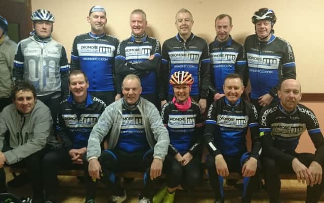Dromore Cycling Club members at the start in Silverbridge.