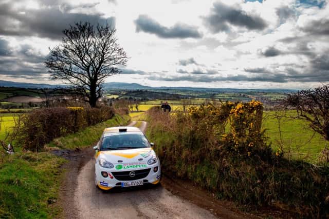34 Griebel Marijan Clemens Stefan Opel Adam Action during the 2015 European Rally Championship ERC Circuit of Ireland rally,  from April 1st to 4th, at Belfast, Ireland. Photo FranÃ§ois Flamand / DPPI
