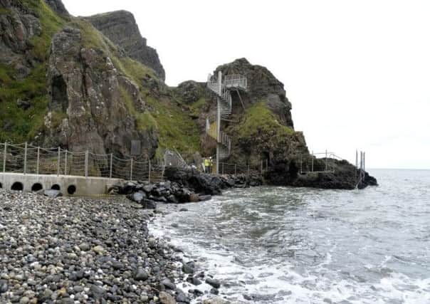 The entrance to the Gobbins Cliff Path at Wise's Eye. INLT-14-708-con
