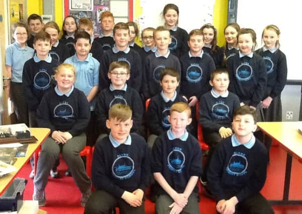 Glynn Primary School P6 and P7 pupils, who will be sowing the 'space seeds." INLT-15-701-con