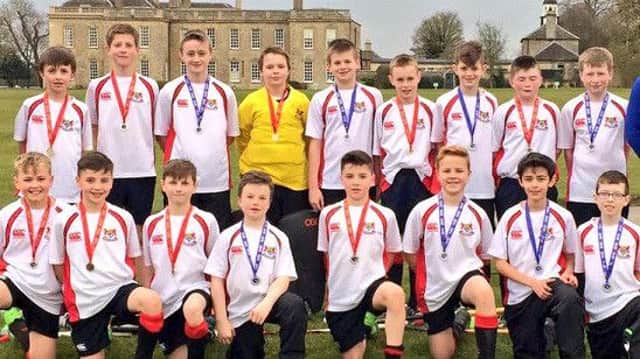 The Banbridge Academy Under 12s squad who earned victory in the Oxford tournament.