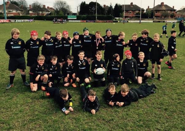 The Ballymena Rugby Club mini squad which travelled to the recent tournament in Dublin.