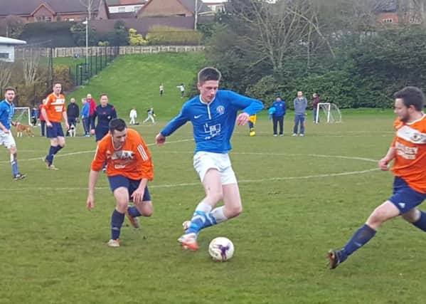 Matthew McKnight in action against Broomhill on Saturday.