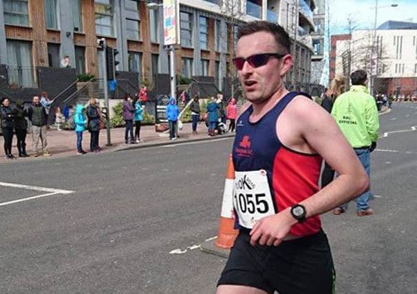 Ian Clelland was the first Seapark AC member home at the Titanic 10k. INLT 15-912-CON