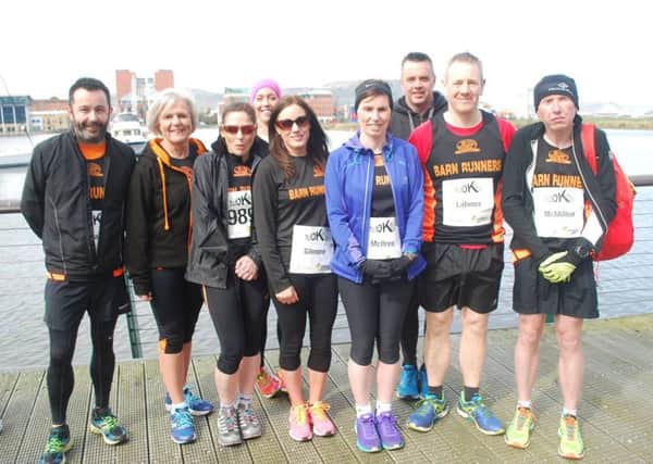 Barn Runners at the Titanic 10k race in Belfast. INLT 15-915-CON