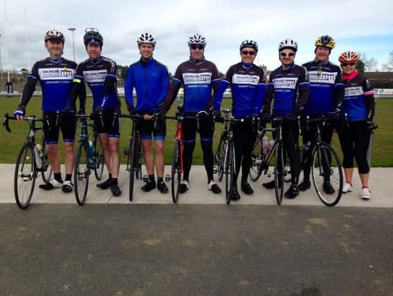 Dromore CC's elite riders line up for the inaugural Iveagh Spring Classic.
