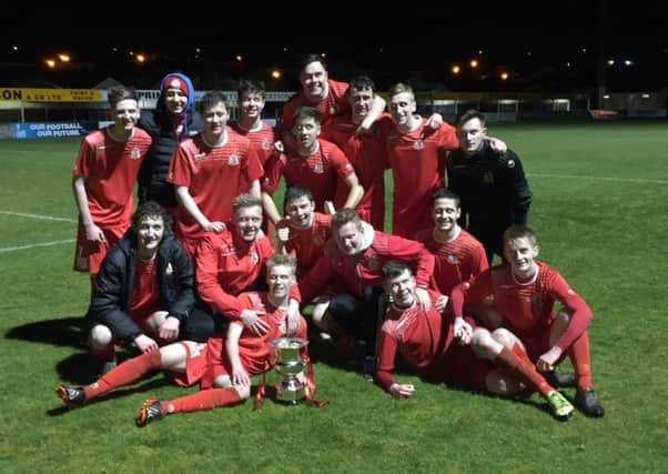 Celebration for Portadown thirds following success by 6-3 against Cookstown in the Mid-Ulster Youth Cup final.