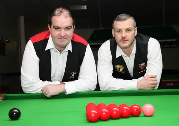 Paul Currie, pictured here with Simon Cooke, is the Cookstown Open champion