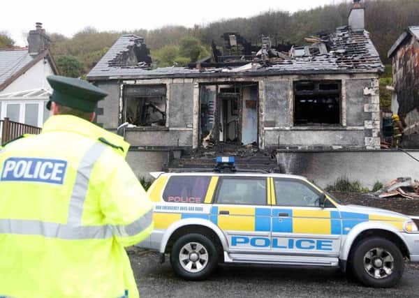 Press Eye - Belfast - Northern Ireland - 12th April 2016

The scene on the Coast Road outside Larne where an overnight fire gutted a house with an old tank catching fire and spreading to the next house. 

Picture by Jonathan Porter/PressEye