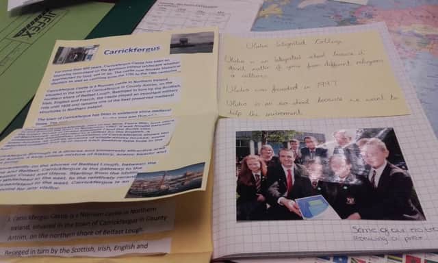 Information about Carrickfergus is making its way across the globe as part of the scrapbook project. INCT 16-703-CON