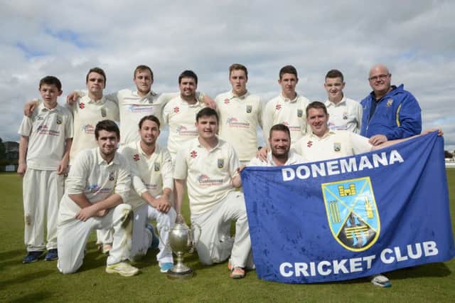 The Donemana team who were the 2015 winners of the North West Senior Cup at Eglinton. Picture by Keith Moore/Press Eye