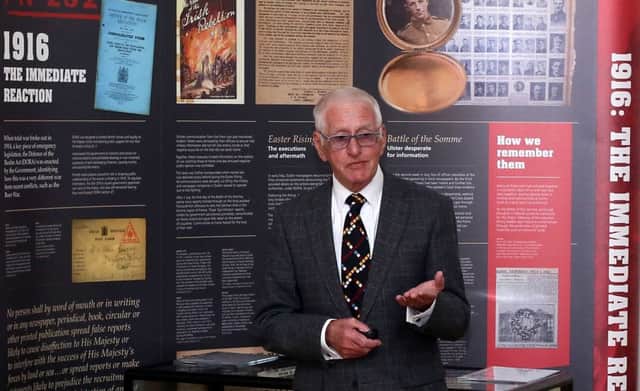 Pictured is Frank McGowan, Chairperson of The Glens of Antrim Historical Society and Editor of The Glynns magazine.