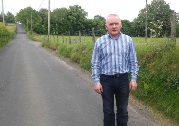 Councillor Brian McGuigan on the Fivemilestraight.