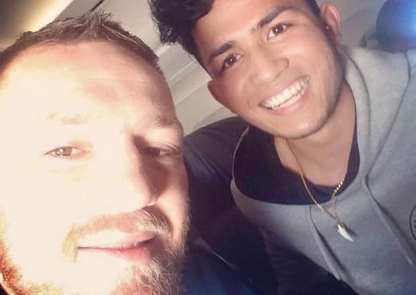 Zezinho gets a mid-air selfie with his UFC hero