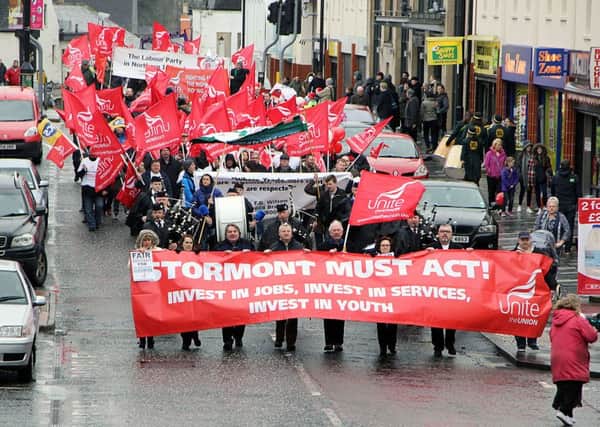 A jobs rally held in Ballymena.