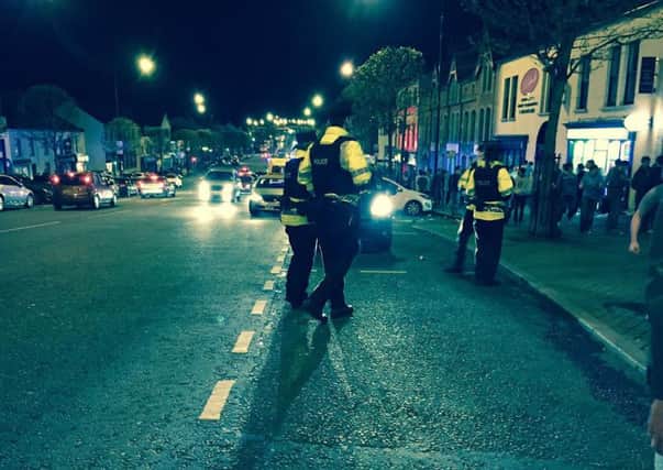 Police deal with crowds emerging from Cookstown nightclub