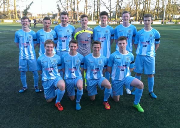 The Ballymena United youth team who took on Crusaders in the Harry Cavan Youth Cup final.