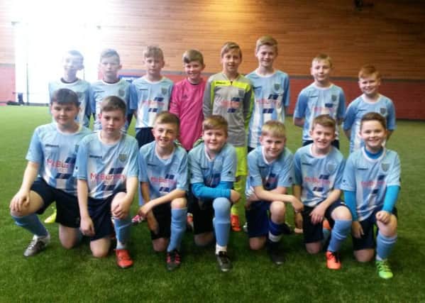 United under 12s pictured at Rangers' Murray Park training facility.