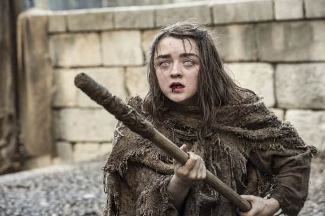 Pictured: Maisie Williams as Arya Stark. : PA Photo/BSKYB/Macall B. Polay/HBO.