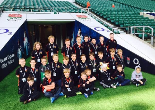Ballymena Rugby Club under-8 and under-10 squads pictured at Twickenham during their visit to London at the weekend. The under-10 panel created history by winning both the A and B cup competitions at the London Irish event, the first Irish club to achieve the feat. See page 40 for more coverage.
