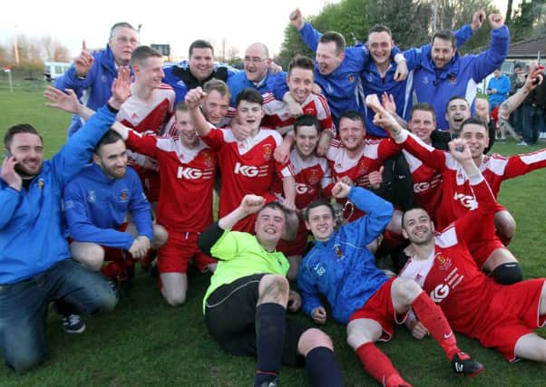 Portadown BBOB celebrate the Foster Cup triumph over Donaghmore. Pic by RicPics.