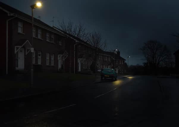 The new LED streetlighting in the Bowens lane area. INLM10-212.