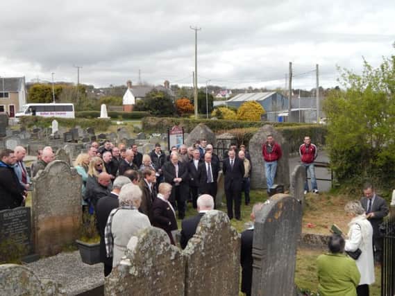 The commemoration of Orr attracted a large crowd in Ballycarry. INCT 18-701-CON