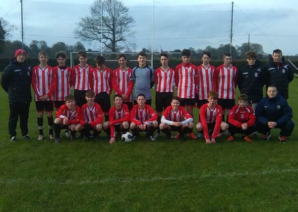 Colts squad: Leannan McCann, Dean McGroarty, Aodhfan Mc aughlin, Sean Duffy, Nathan Divin, Ruairi McKinney, Thomas McCauley, Jack Bradley, Joe Callaghan, Aidan McDaid, Riann Norrby and Shea Clarke.