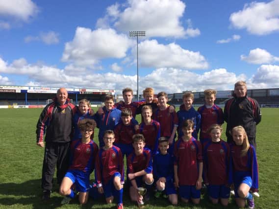 Dalriada's  U13 team won the Coleraine and District League Championship at a windswept Coleraine Showgrounds.