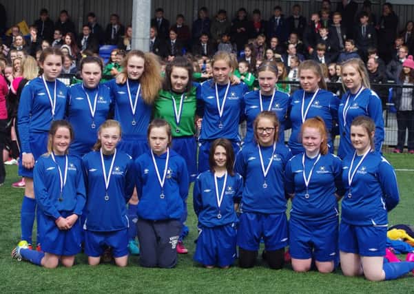 The Parkhall College girls' team who lost in the final of the Northern Ireland Junior Cup.