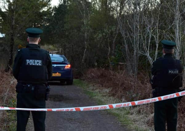 Police at the scene of a 'serious incident' at Peatlands Park, Dungannon.