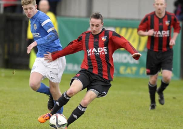 Ryan Gourley delivered two of the most important goals in Banbridge Town's history. INBL1605-247PB