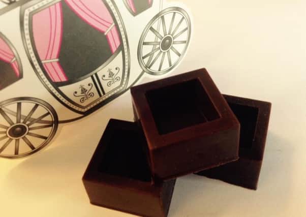 The chocolates which have been handcrafted by Amelia Austin of Ballymena business 'Vegan Snacks Sorted' for celebrity goodie bags at the Queen's 90th Birthday Celebration being broadcast live on ITV on May 15. (Submitted Picture).